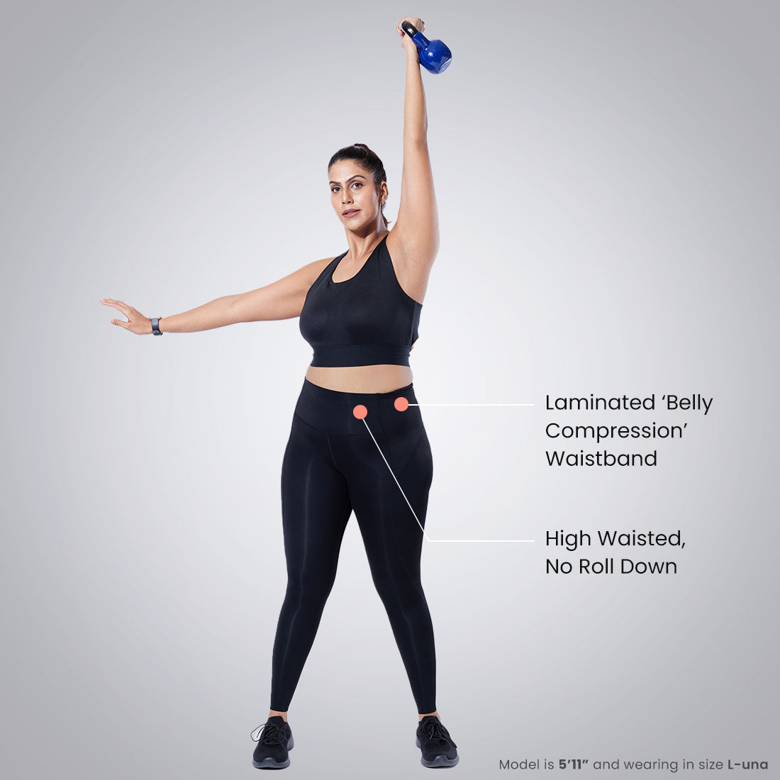 High Waisted Ankle Length Sports Leggings with Pockets for Women