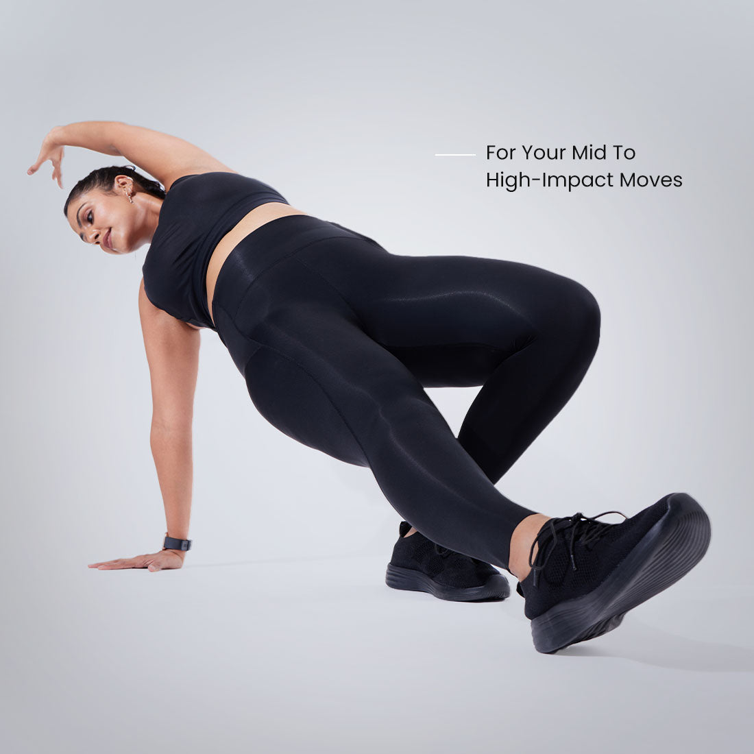 High Waisted Ankle Length Sports Leggings with Pockets for Women