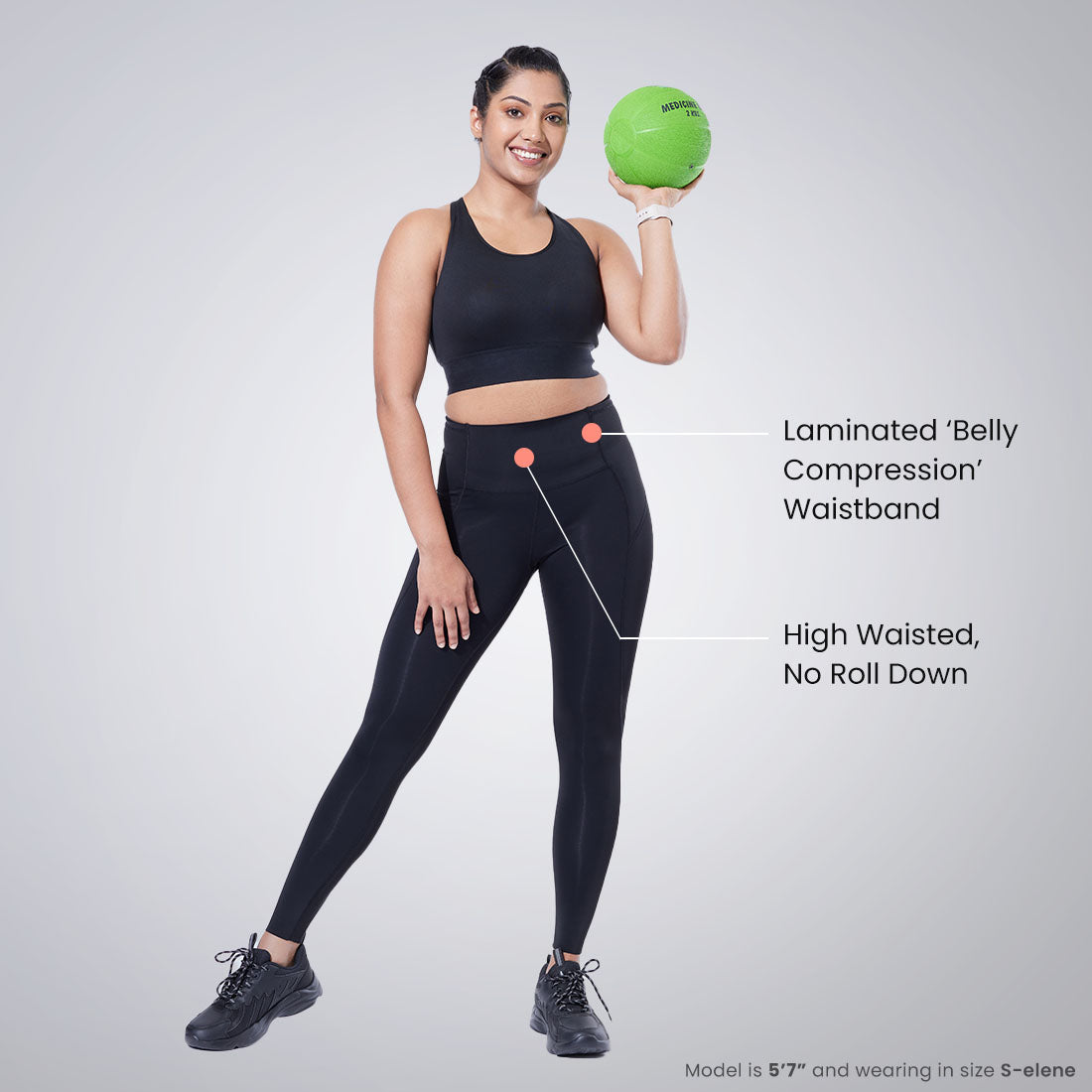High Waisted Ankle Length Sports Leggings with Pockets for Women