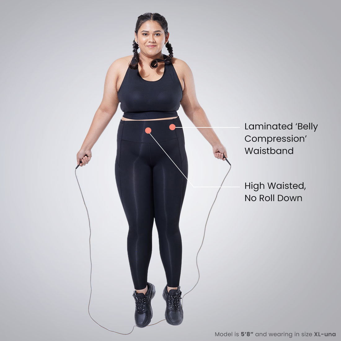 High Waisted Ankle Length Sports Leggings with Pockets for Women