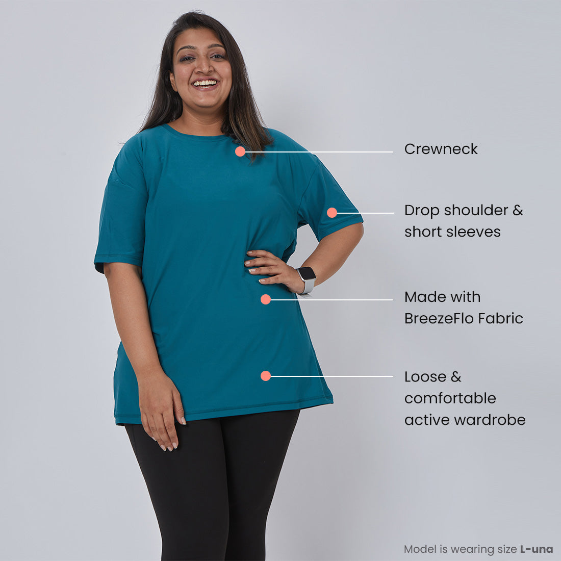 Round Neck Oversized T-Shirts for Women & Girls