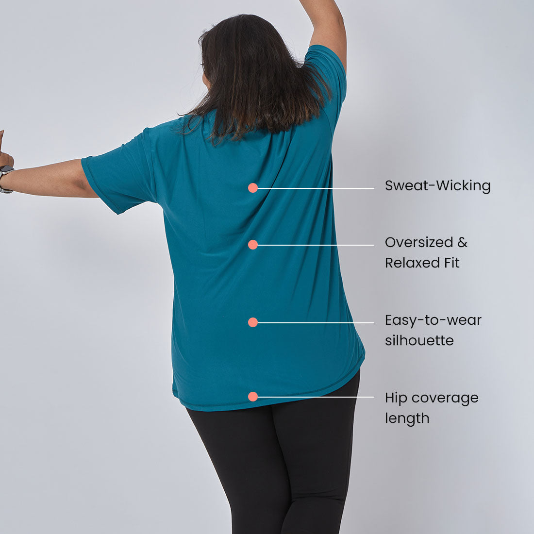 Round Neck Oversized T-Shirts for Women & Girls