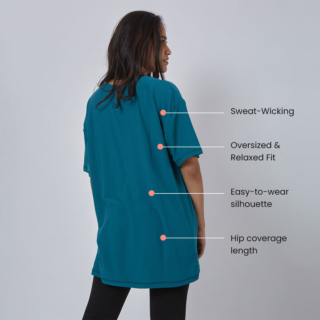 Round Neck Oversized T-Shirts for Women & Girls