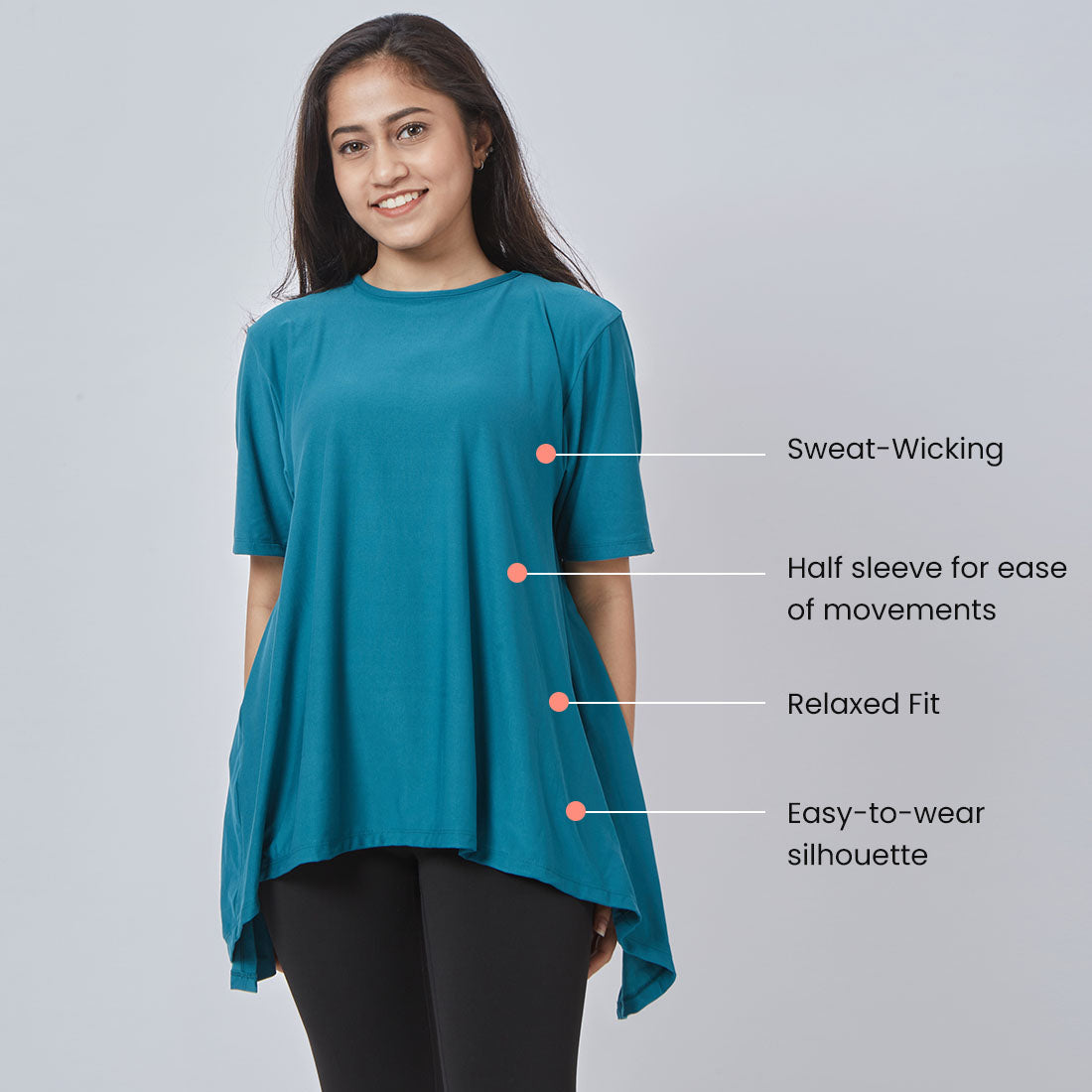 Drop Shoulder Two-Way Tops for Women