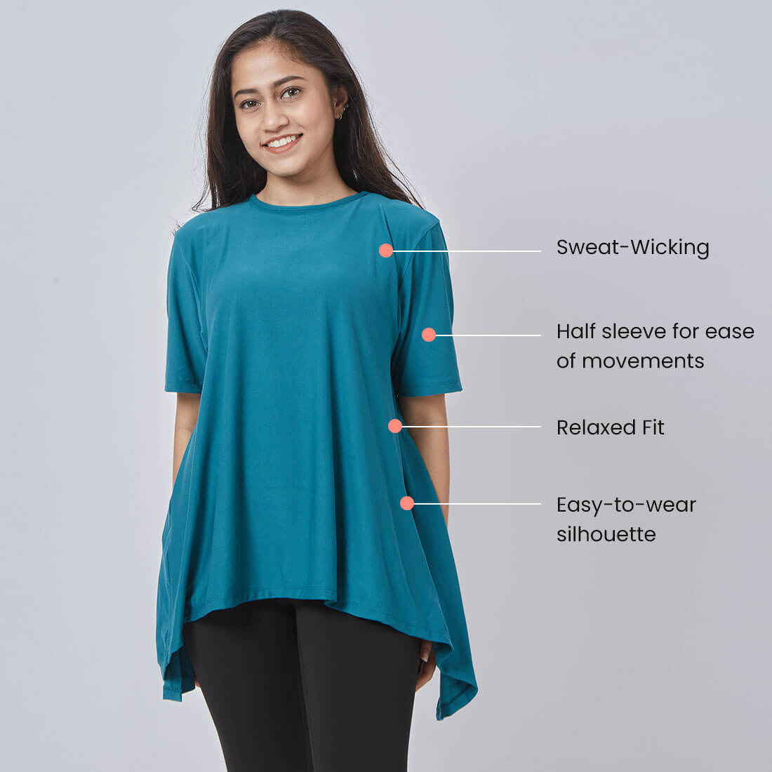 Drop Shoulder Two-Way Tops for Women