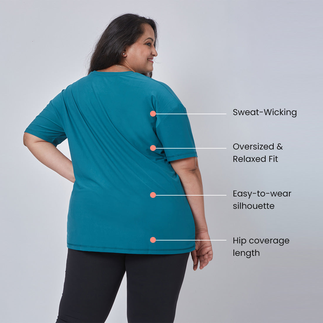 Round Neck Oversized T-Shirts for Women & Girls