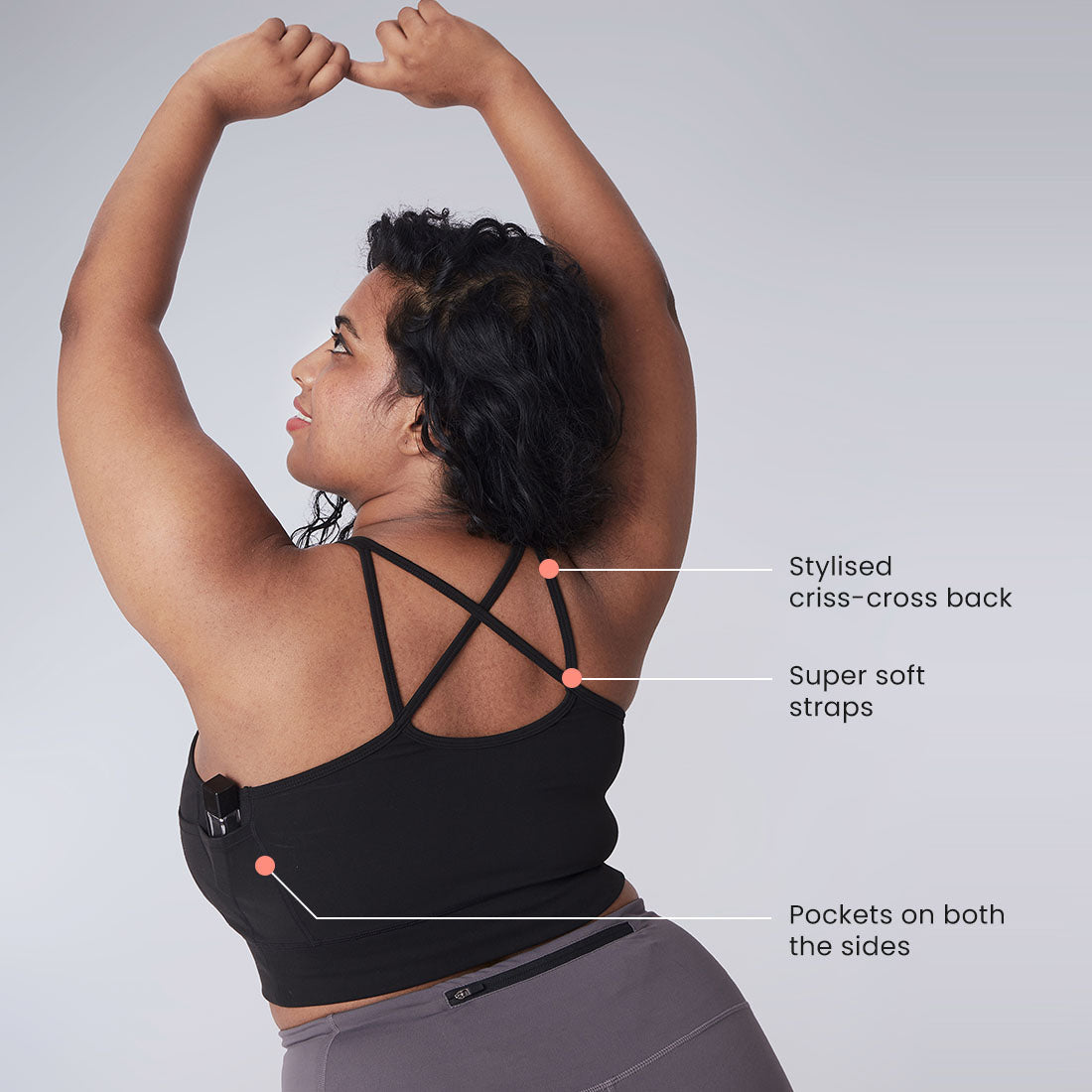 Criss-Cross Sports Bras for Women & Girls