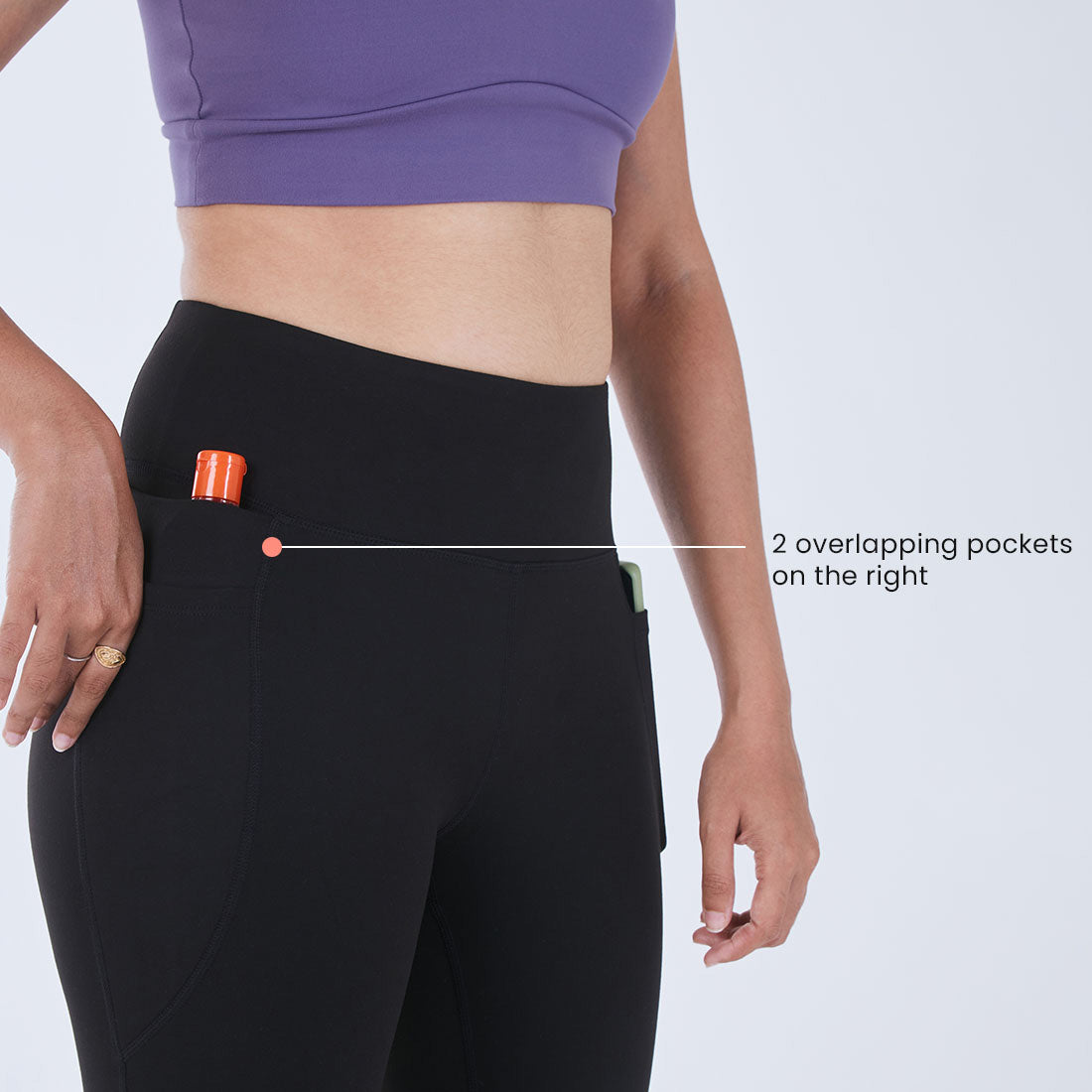 High Waisted Ankle Length Yoga Leggings with Pockets for Women