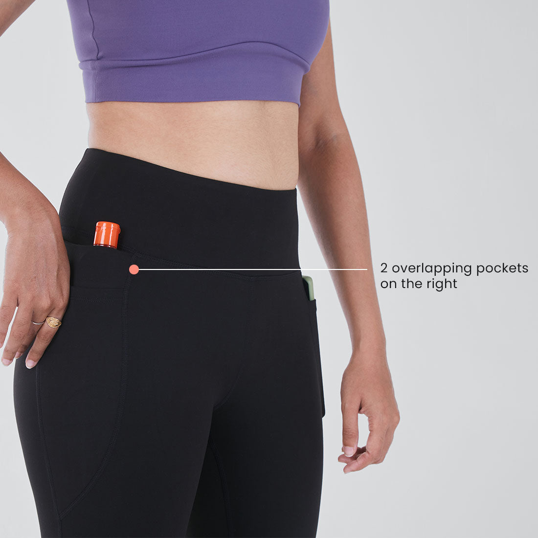 High Waisted Ankle Length Yoga Leggings with Pockets for Women