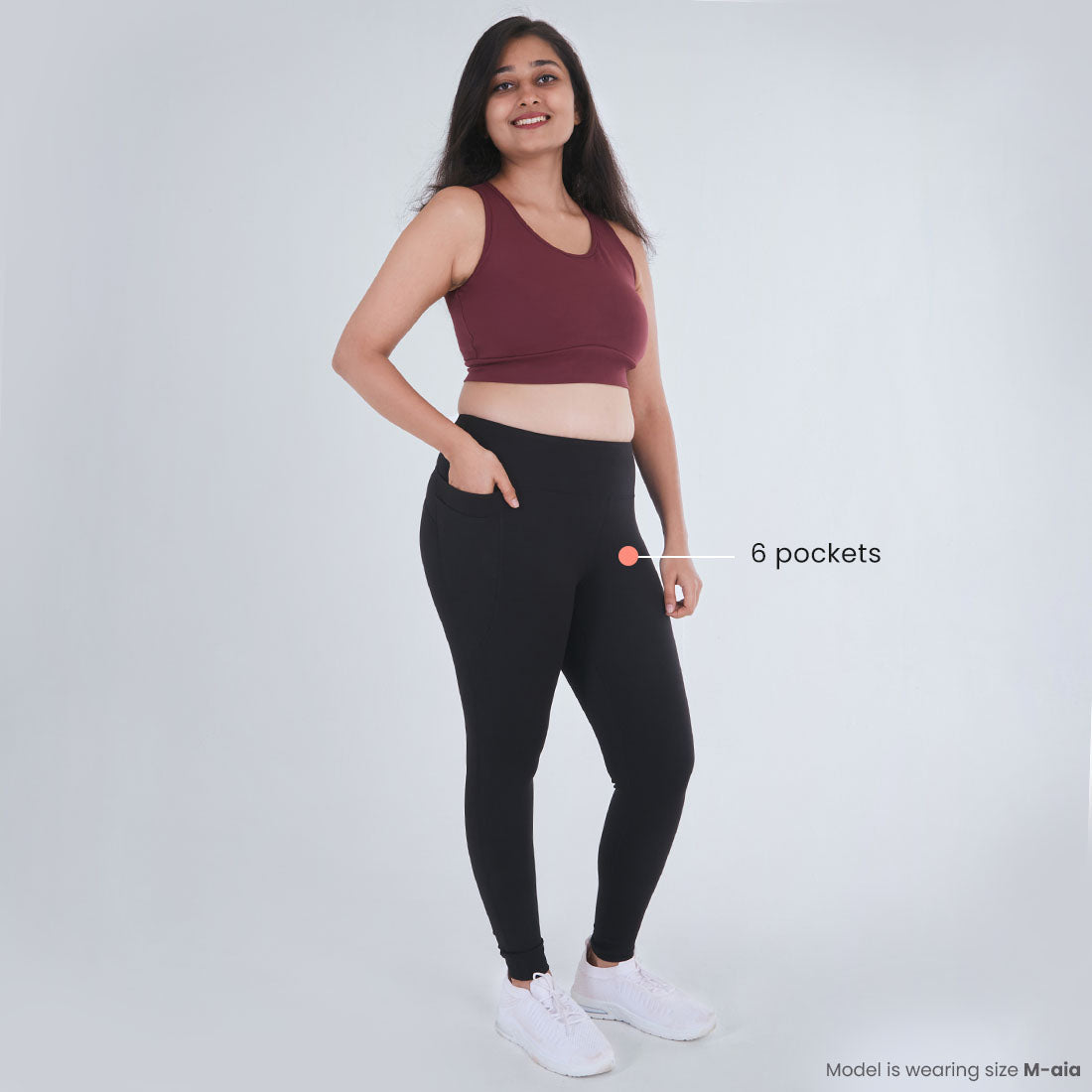 High Waisted Ankle Length Yoga Leggings with Pockets for Women