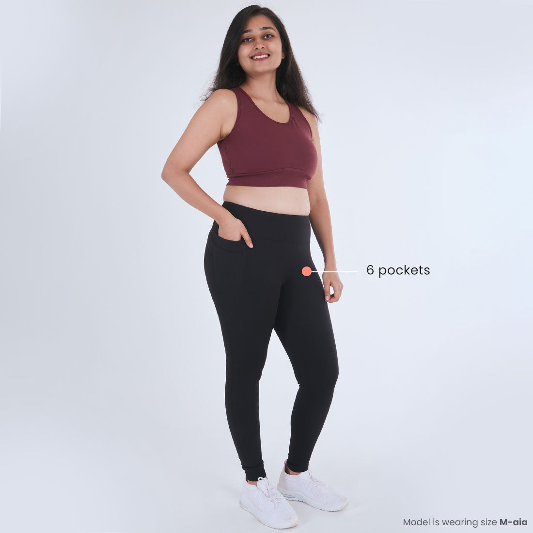 High Waisted Ankle Length Yoga Leggings with Pockets for Women