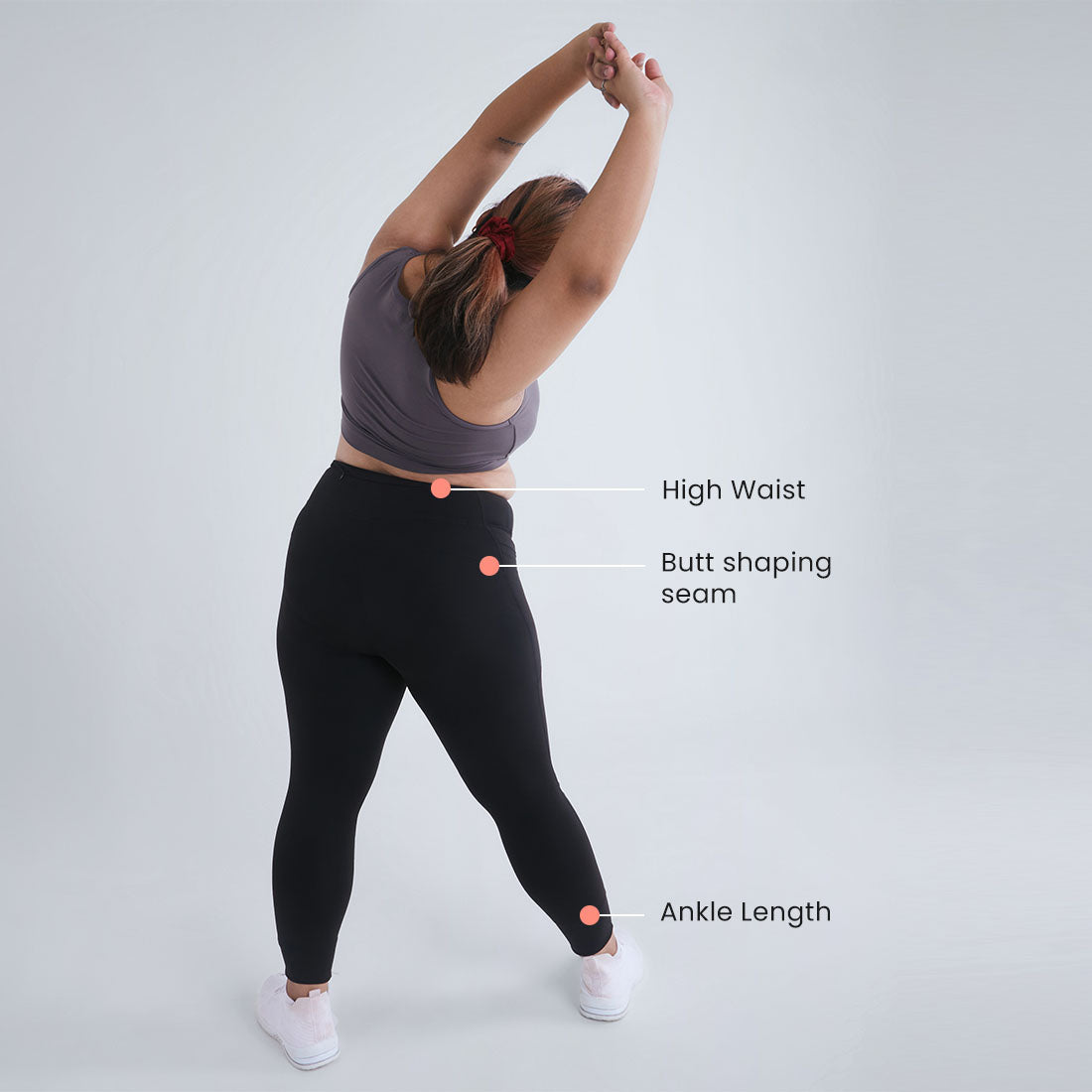 High Waisted Ankle Length Yoga Leggings with Pockets for Women