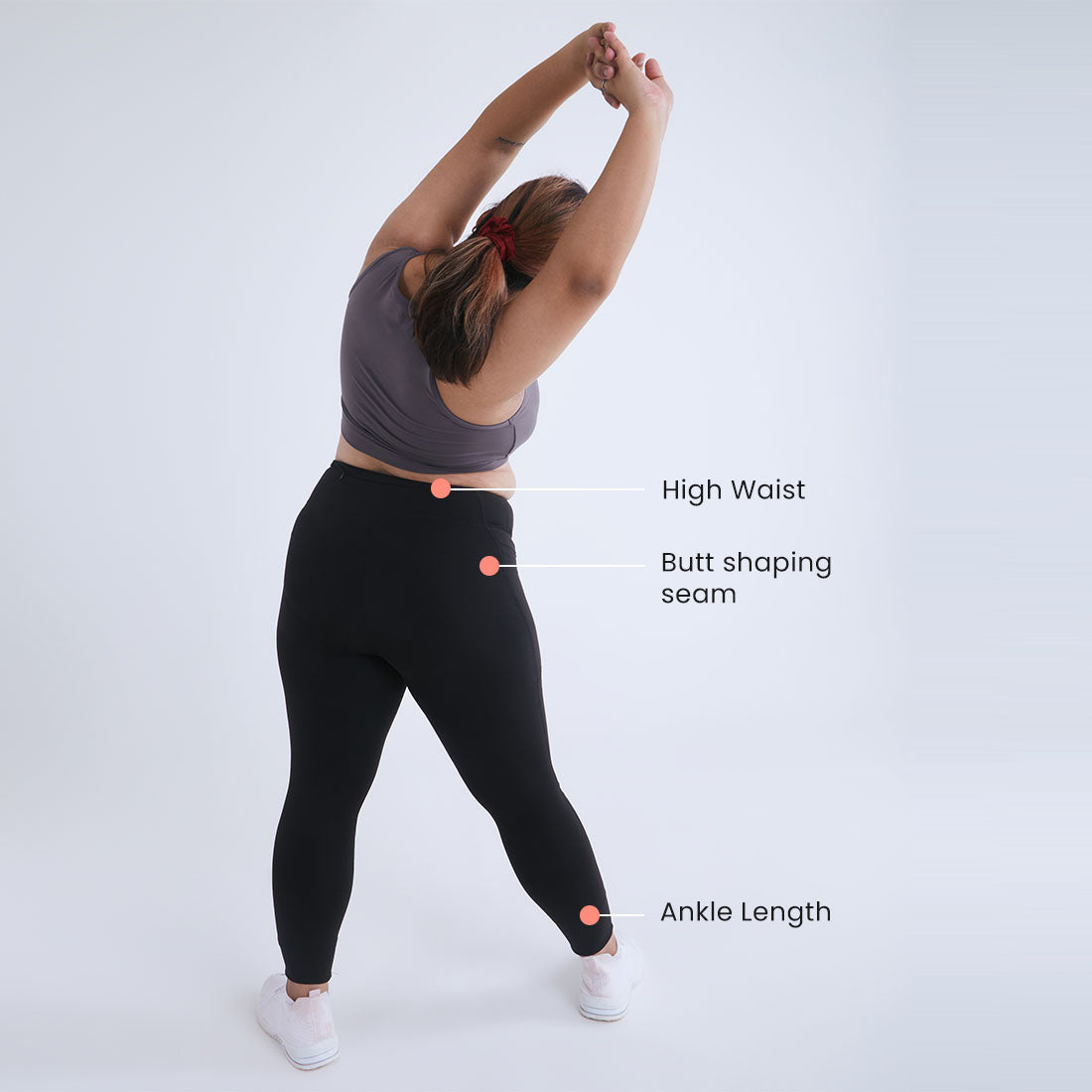 High Waisted Ankle Length Yoga Leggings with Pockets for Women