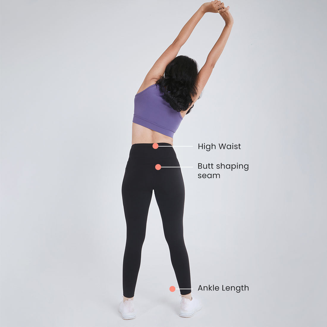 High Waisted Ankle Length Yoga Leggings with Pockets for Women