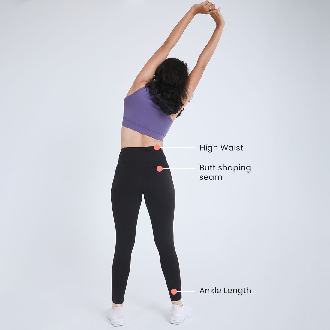 High Waisted Ankle Length Yoga Leggings with Pockets for Women