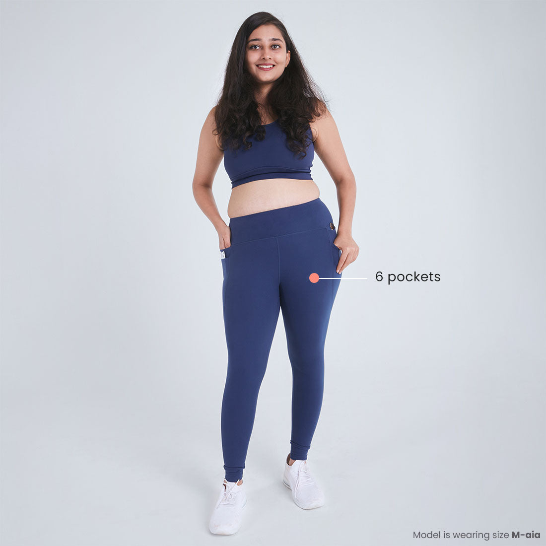 High Waisted Ankle Length Yoga Leggings with Pockets for Women