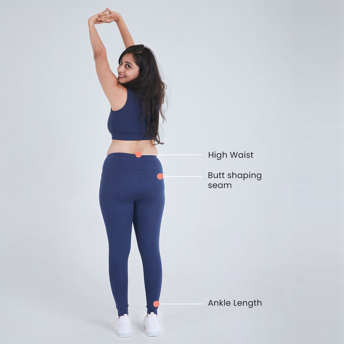 High Waisted Ankle Length Yoga Leggings with Pockets for Women