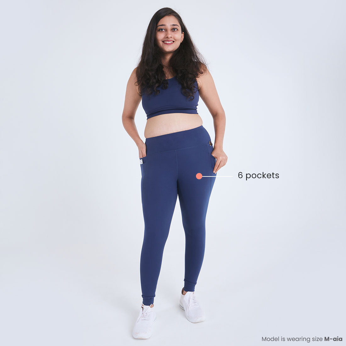 High Waisted Ankle Length Yoga Leggings with Pockets for Women