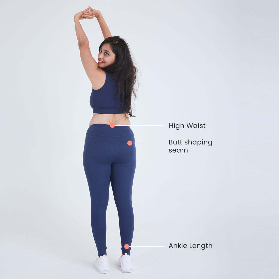 High Waisted Ankle Length Yoga Leggings with Pockets for Women