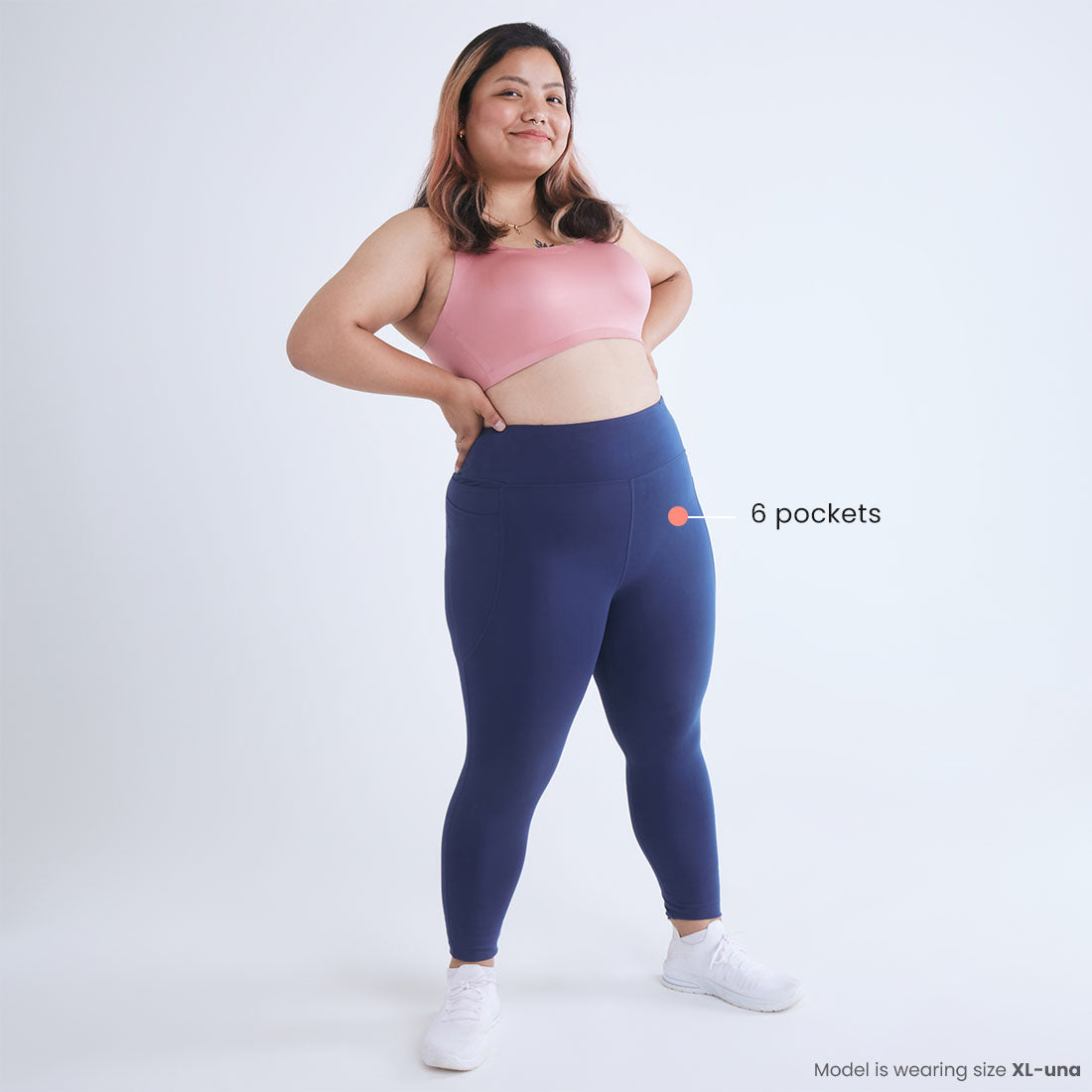 High Waisted Ankle Length Yoga Leggings with Pockets for Women