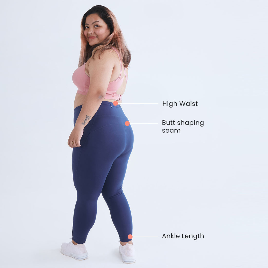 High Waisted Ankle Length Yoga Leggings with Pockets for Women