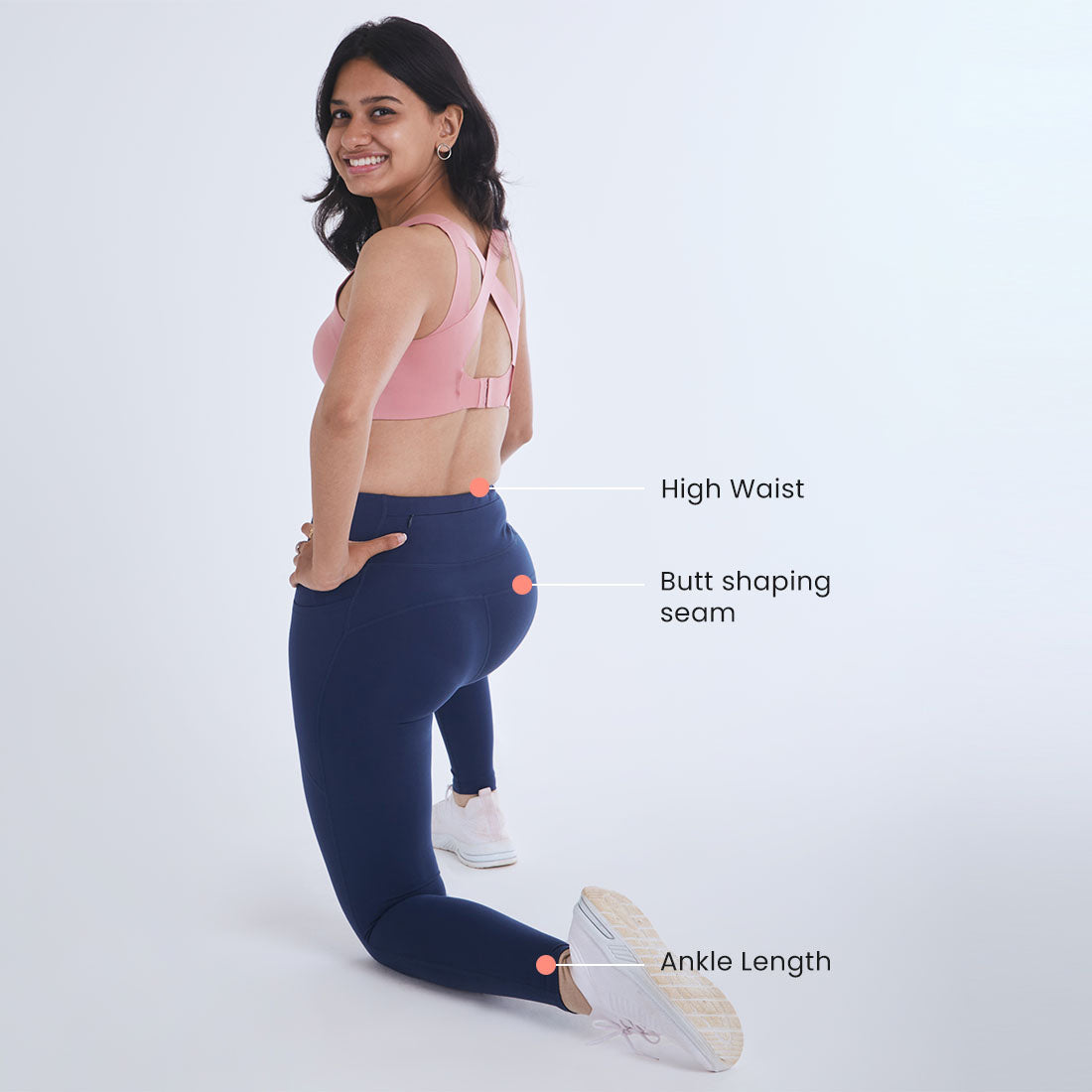 High Waisted Ankle Length Yoga Leggings with Pockets for Women