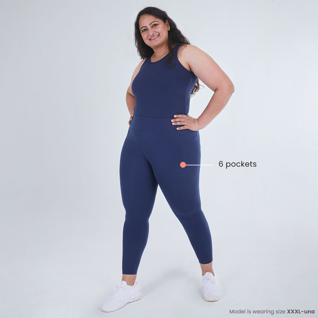High Waisted Ankle Length Yoga Leggings with Pockets for Women