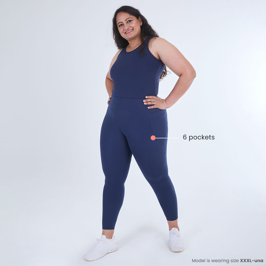 High Waisted Ankle Length Yoga Leggings with Pockets for Women