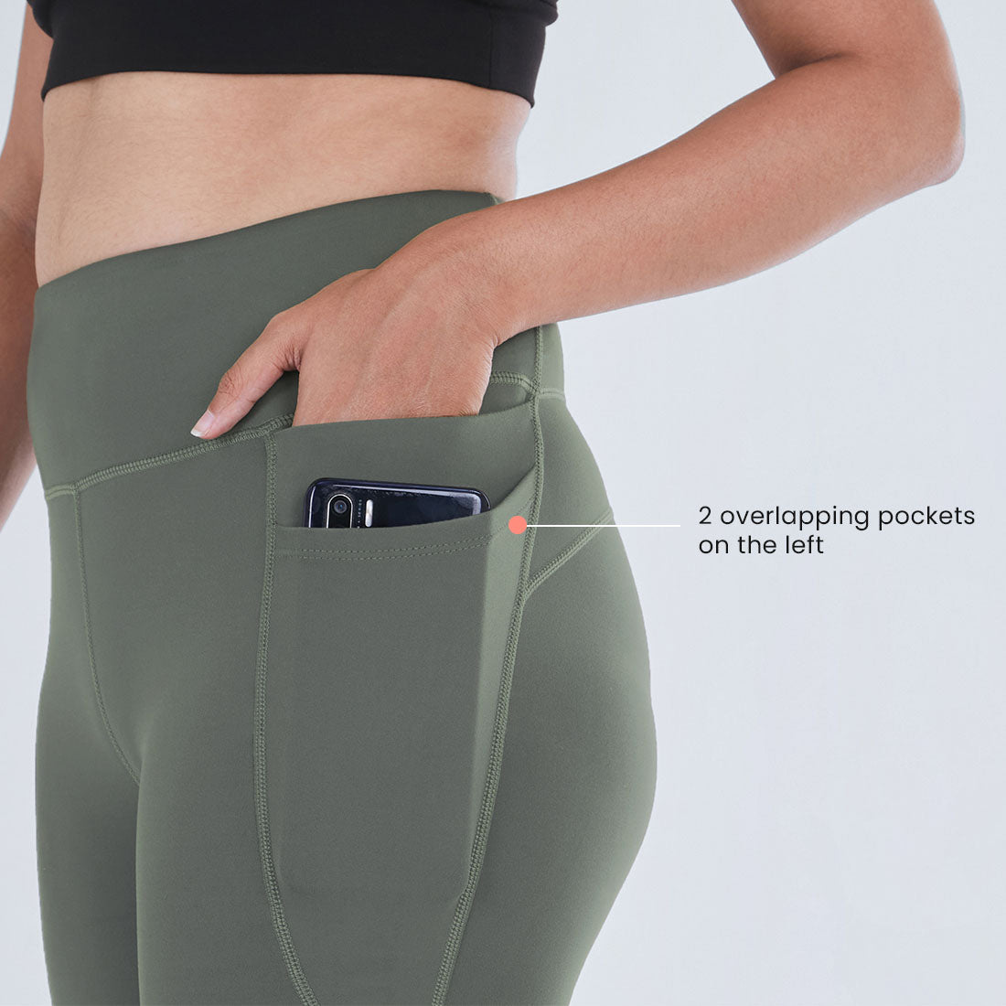 High Waisted Ankle Length Yoga Leggings with Pockets for Women