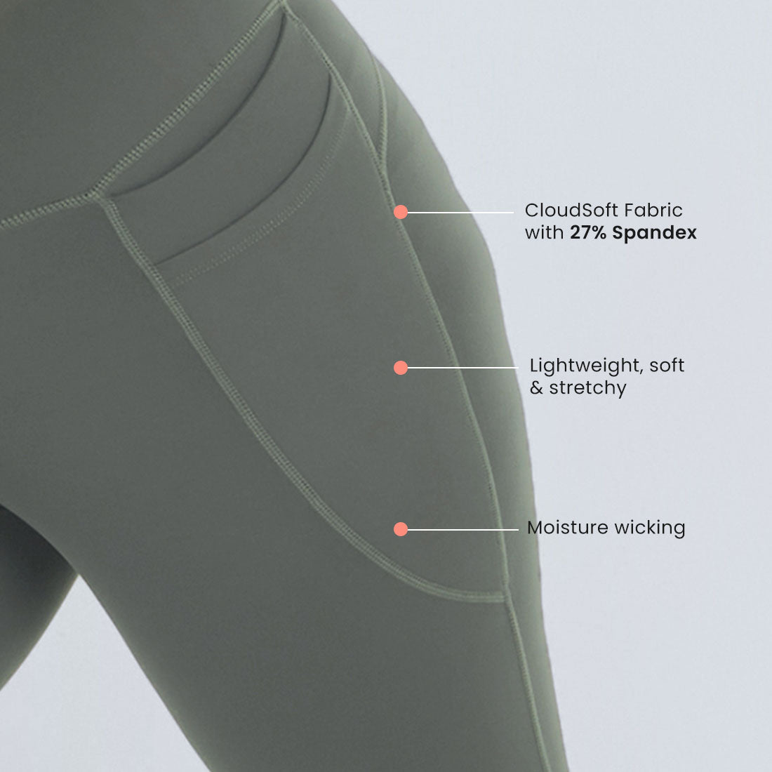 High Waisted Ankle Length Yoga Leggings with Pockets for Women