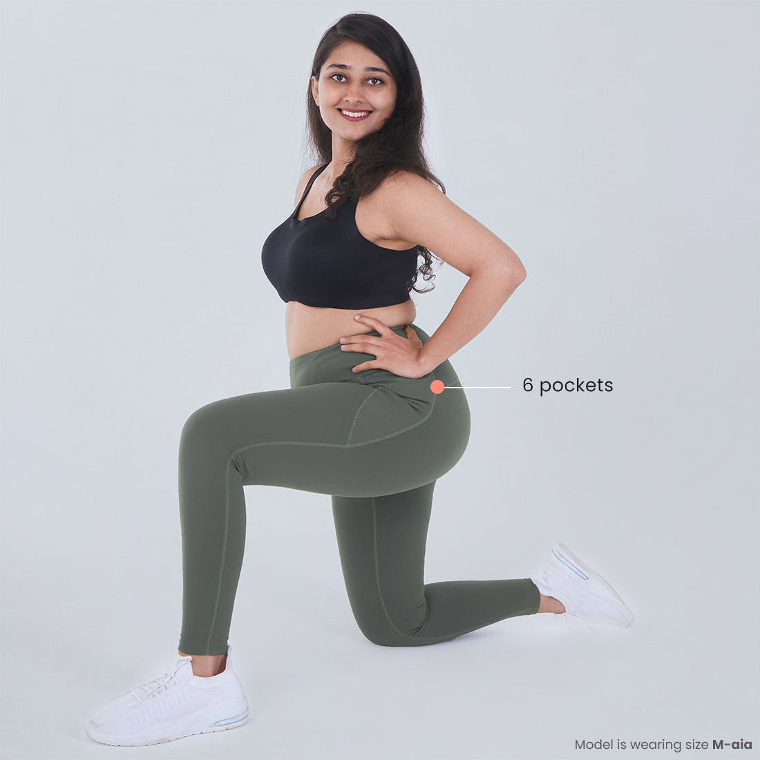 High Waisted Ankle Length Yoga Leggings with Pockets for Women