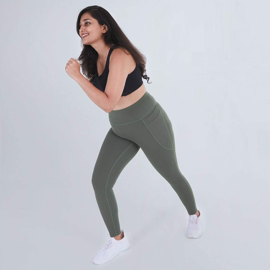 High Waisted Ankle Length Yoga Leggings with Pockets for Women