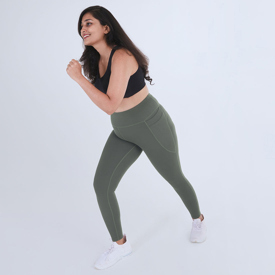 High Waisted Ankle Length Yoga Leggings with Pockets for Women