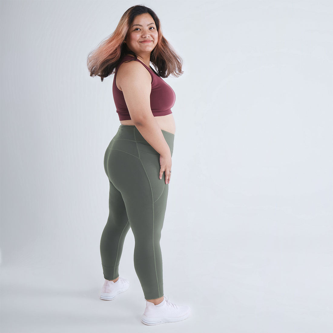 High Waisted Ankle Length Yoga Leggings with Pockets for Women