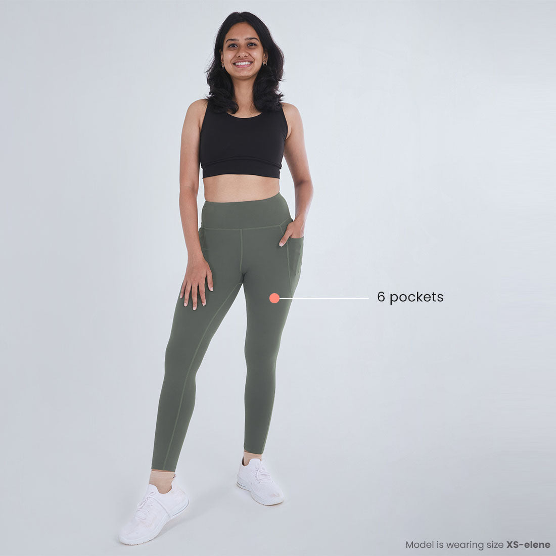 High Waisted Ankle Length Yoga Leggings with Pockets for Women