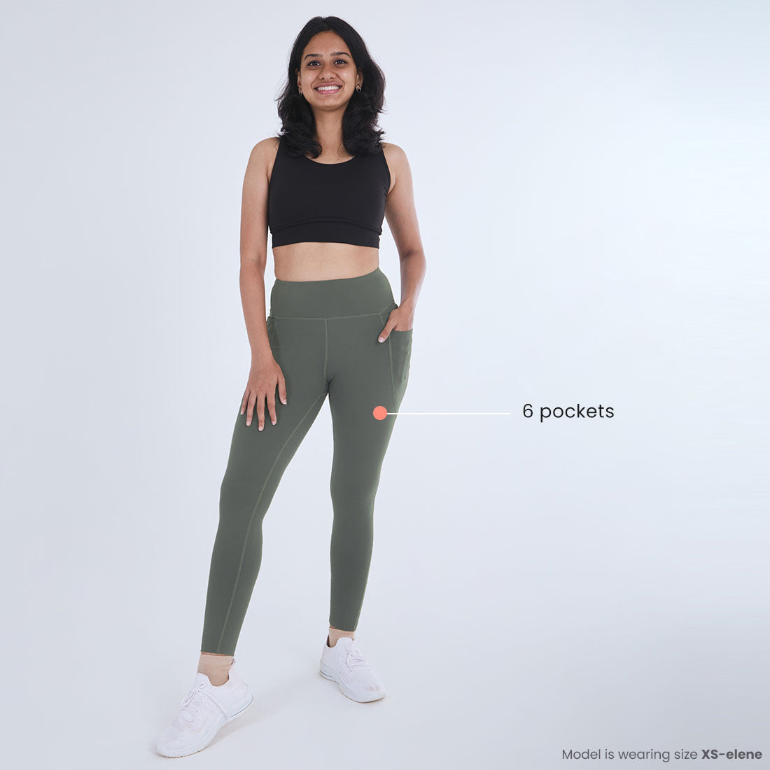 High Waisted Ankle Length Yoga Leggings with Pockets for Women