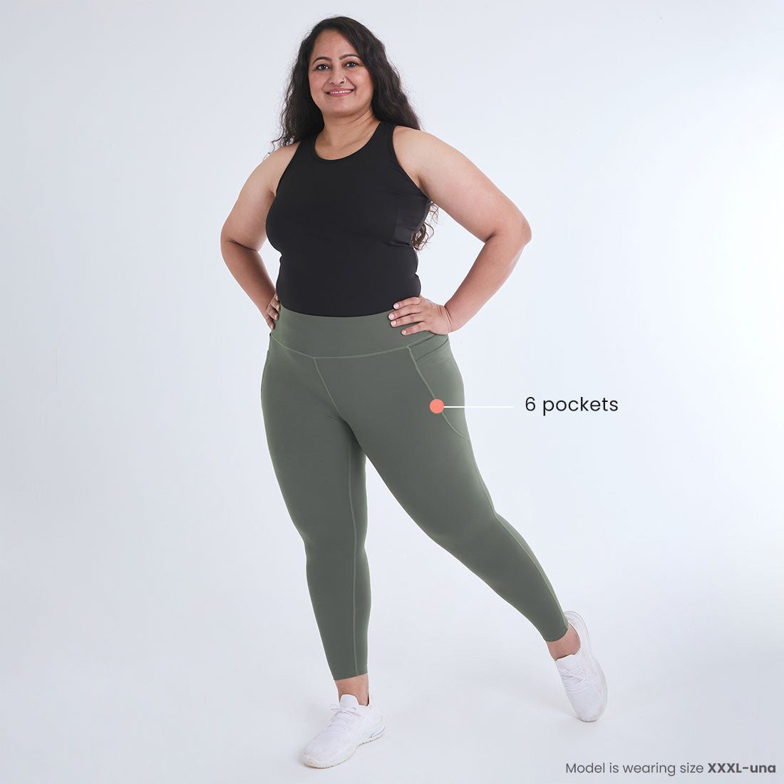 High Waisted Ankle Length Yoga Leggings with Pockets for Women