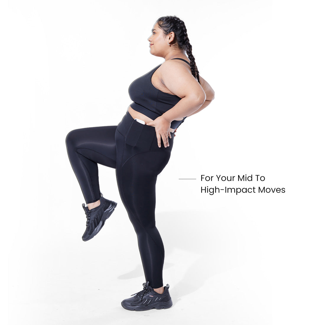 High Waisted Ankle Length Sports Leggings with Pockets for Women