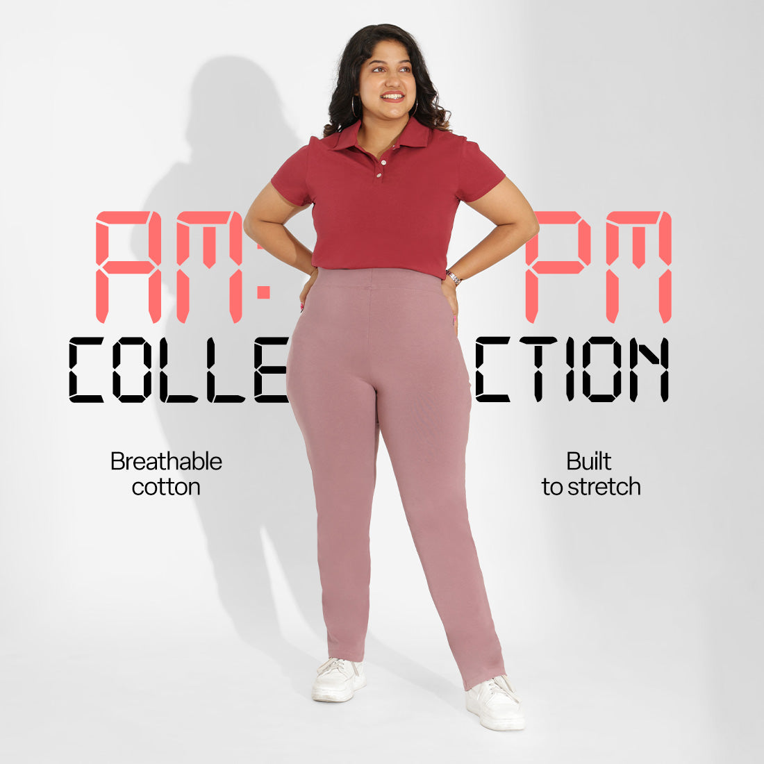 AM:PM Cotton Straight Pants