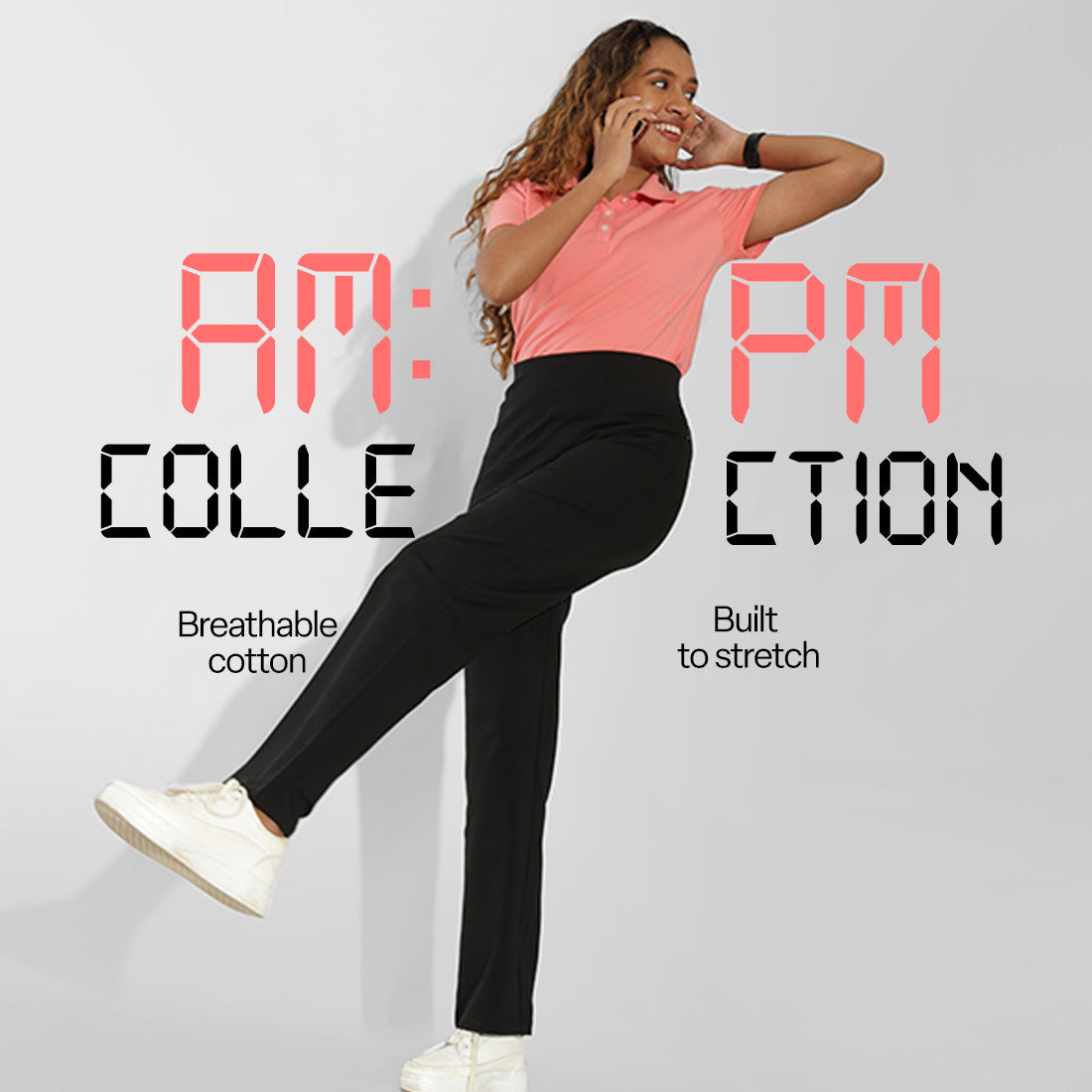 AM:PM Cotton Straight Pants