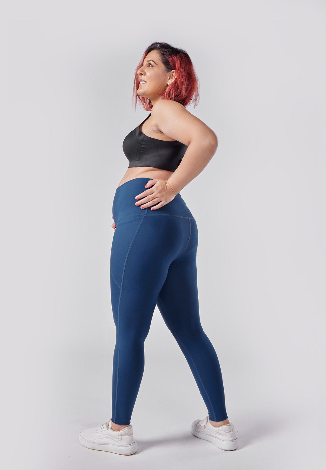 High Waisted Maternity Leggings with Pockets