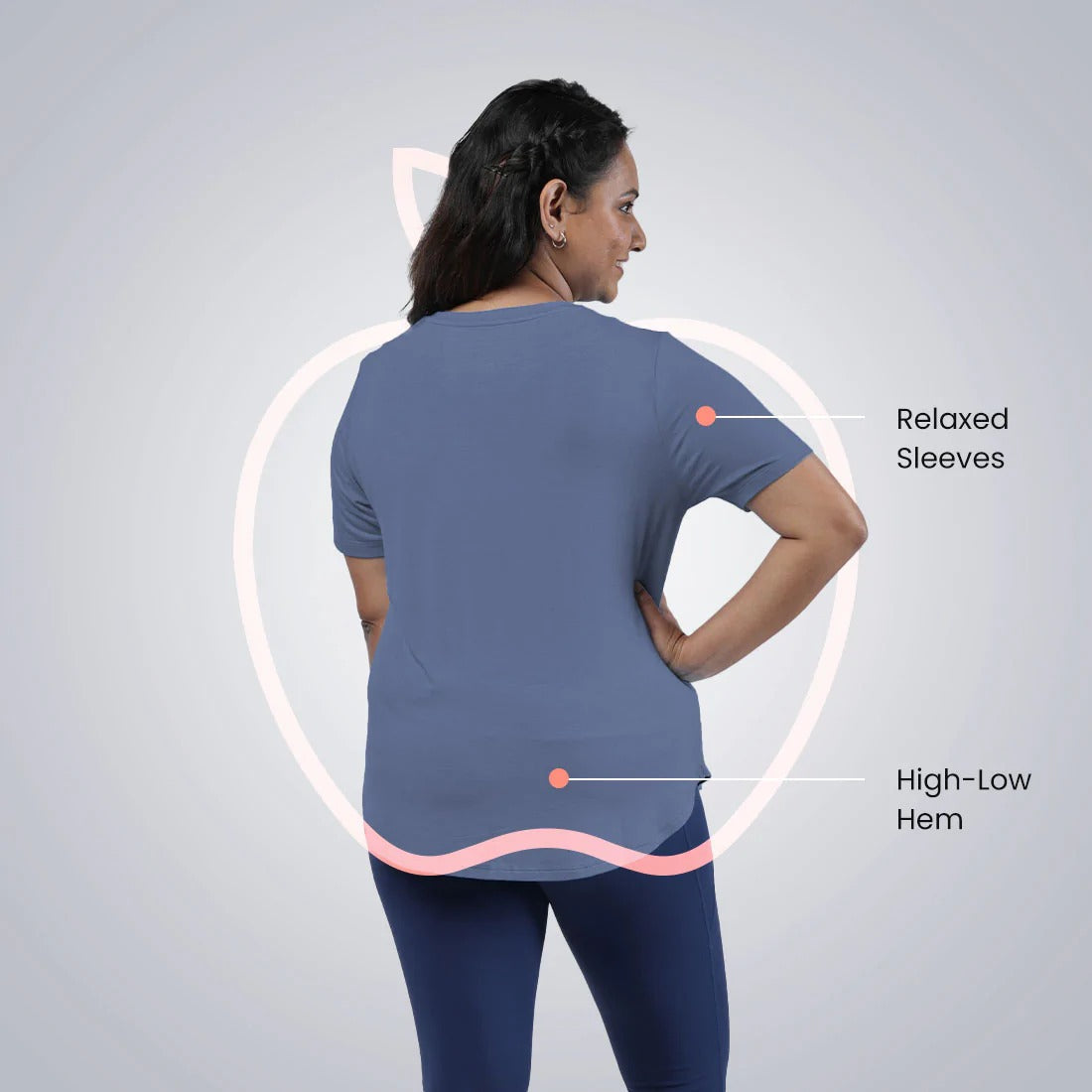 Daisy Deep Blue,Active Apple,XS-elene,S-elene,M-aia,L-una,XL-una,2XL-una,3XL-una