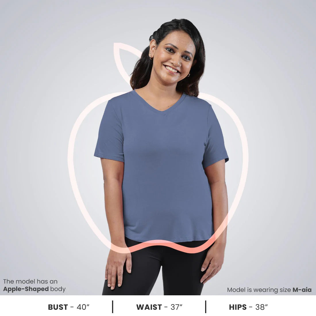 Daisy Deep Blue,Active Apple,XS-elene,S-elene,M-aia,L-una,XL-una,2XL-una,3XL-una