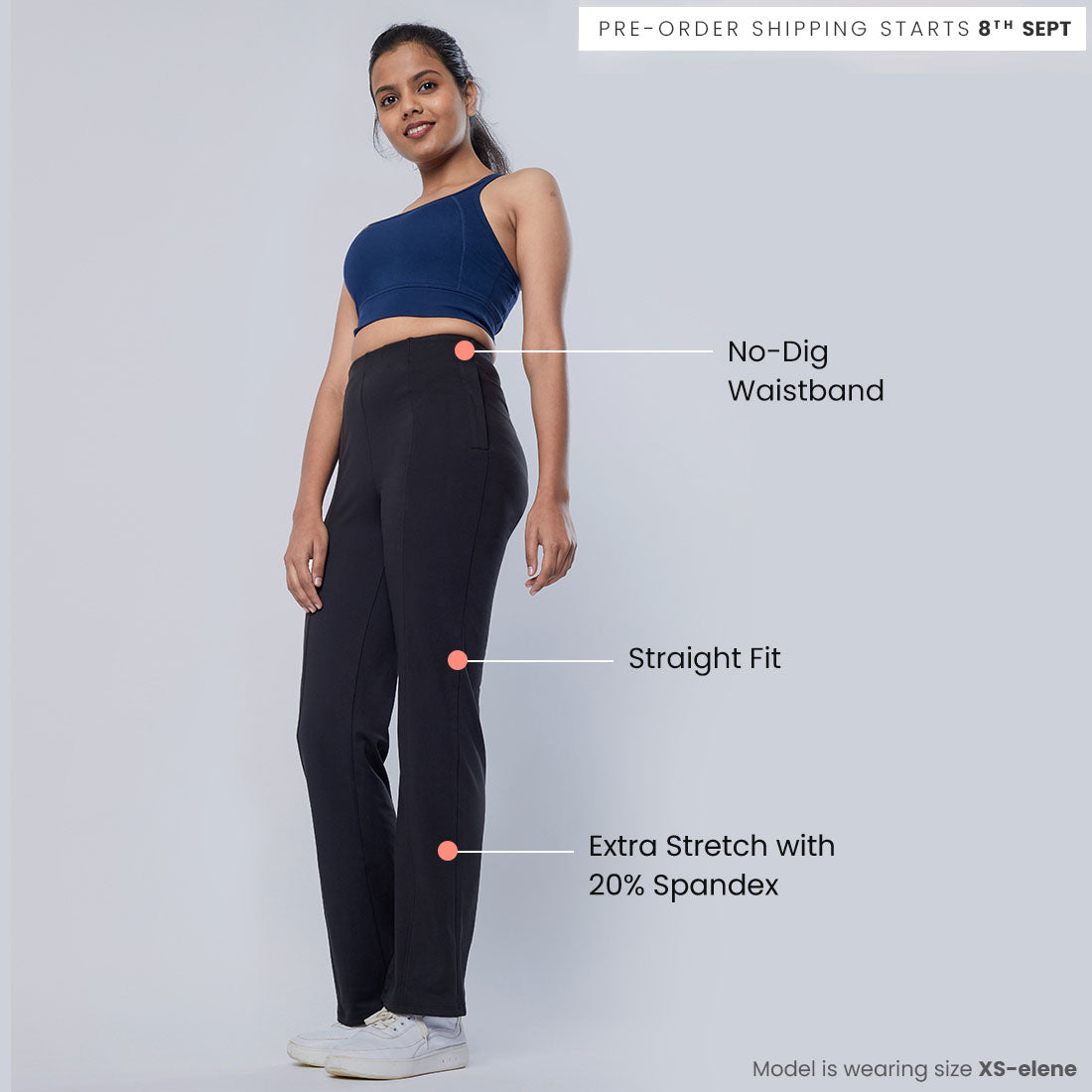 High Waisted Straight Pants with Pockets for Women