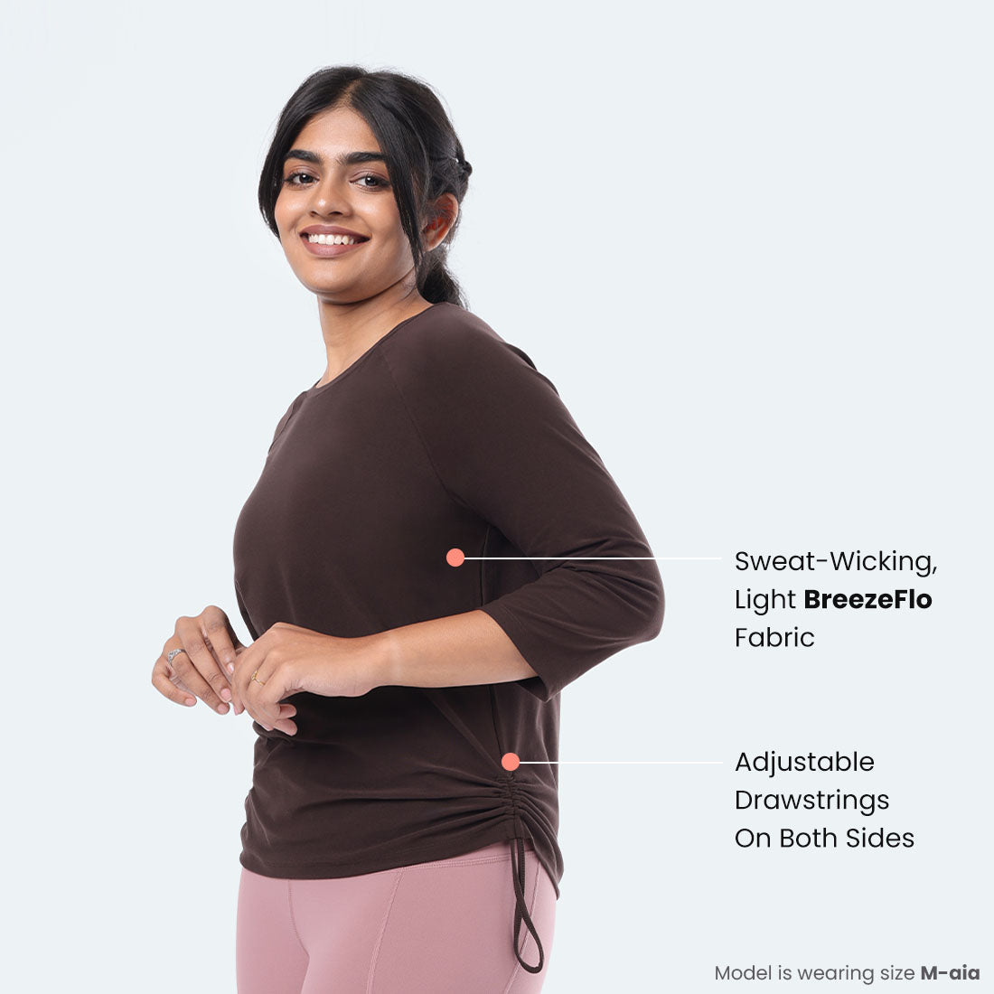 Barkha Brown, XS-elene, S-elene, M-aia, L-una, XL-una, XXL-una, XXXL-una