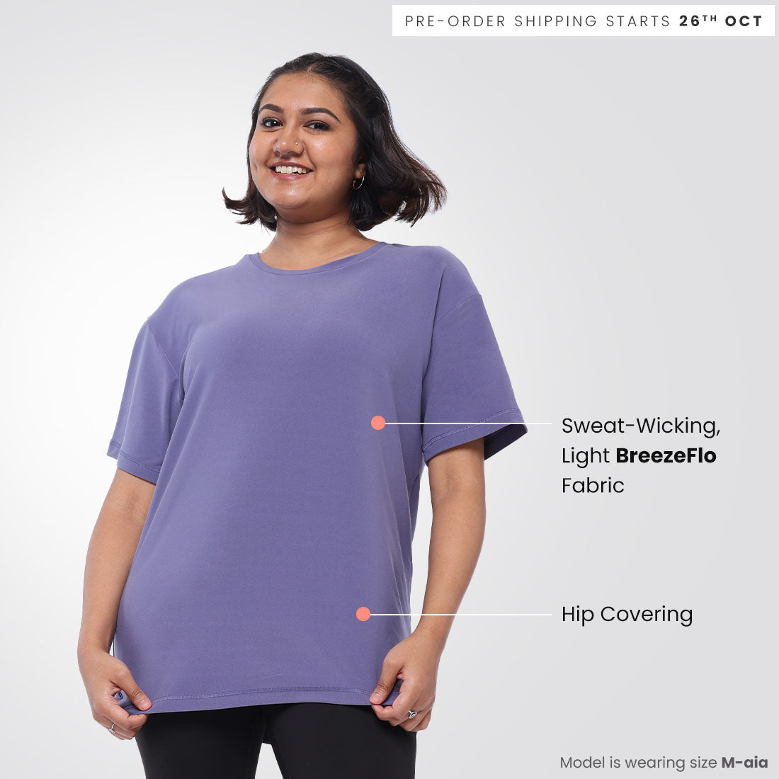 Round Neck Oversized T-Shirts for Women & Girls