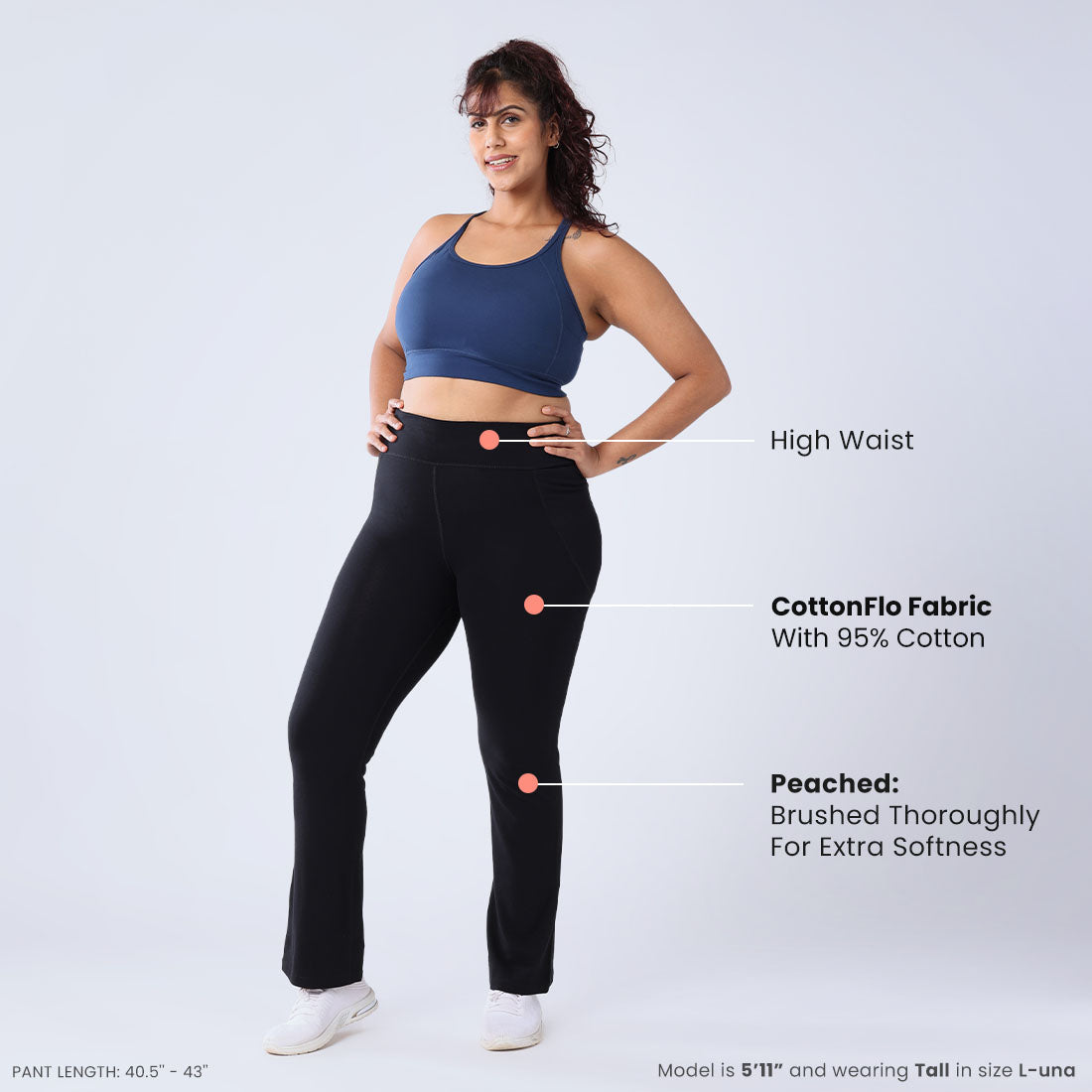 Groove-In Cotton Flare Pants - Regular