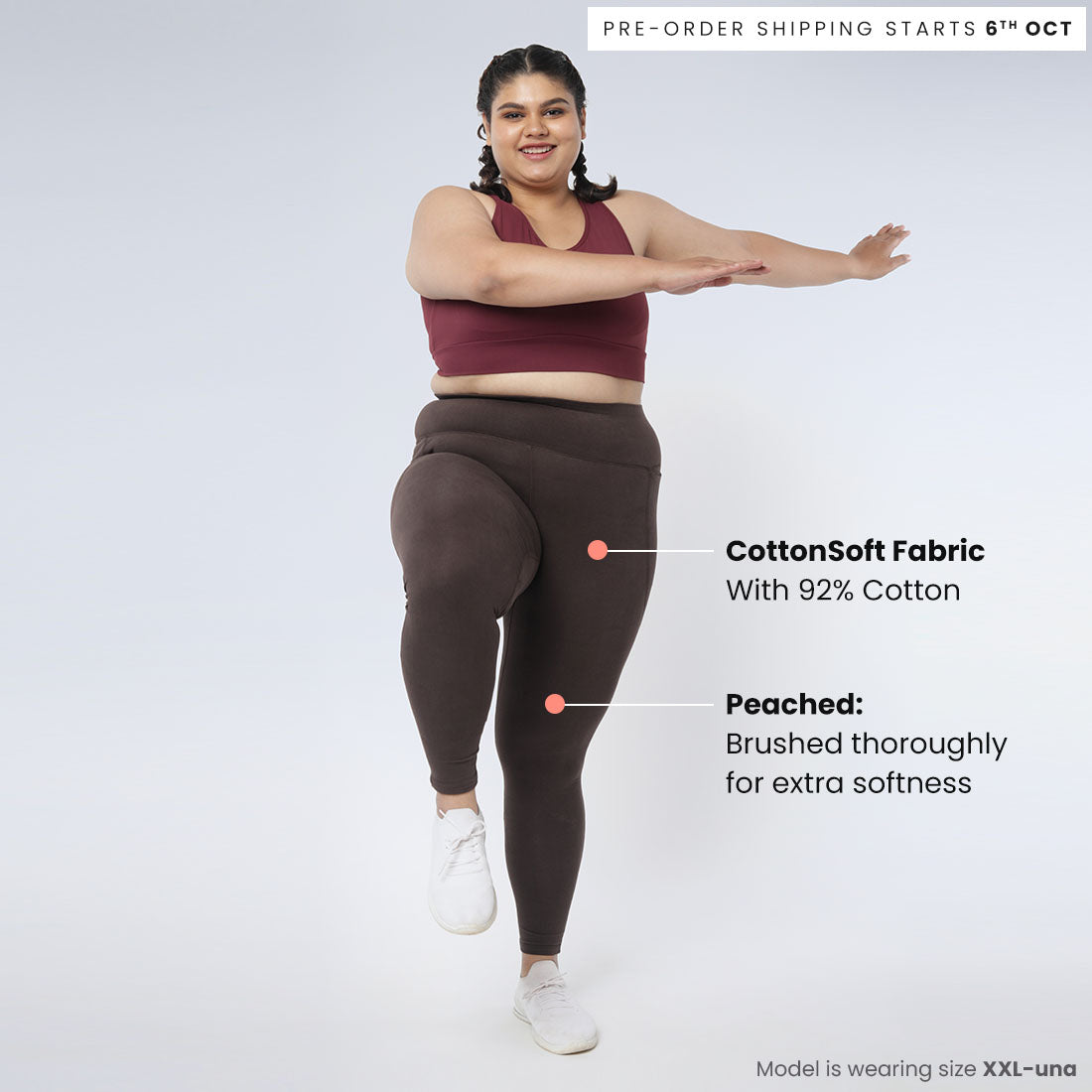 High Waisted Ankle Length Cotton Leggings with Pockets for Women