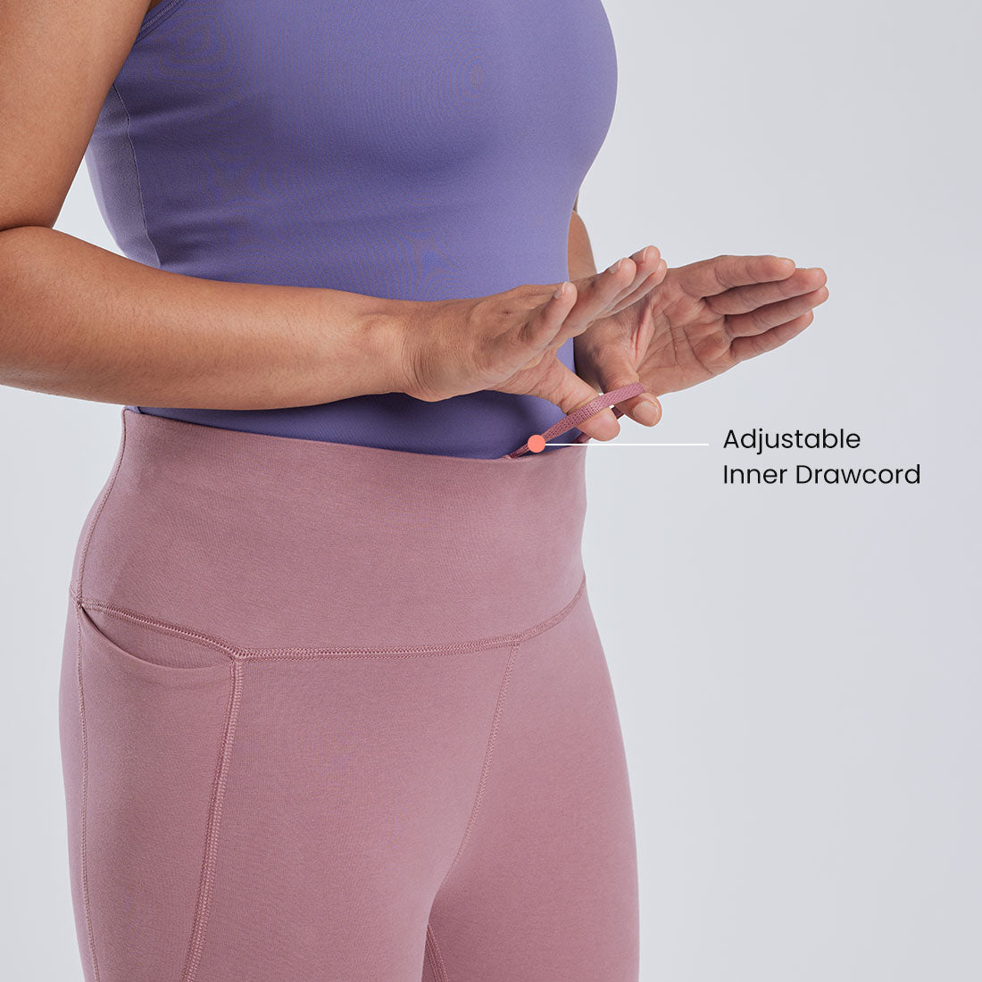 High Waisted Ankle Length Cotton Leggings with Pockets for Women