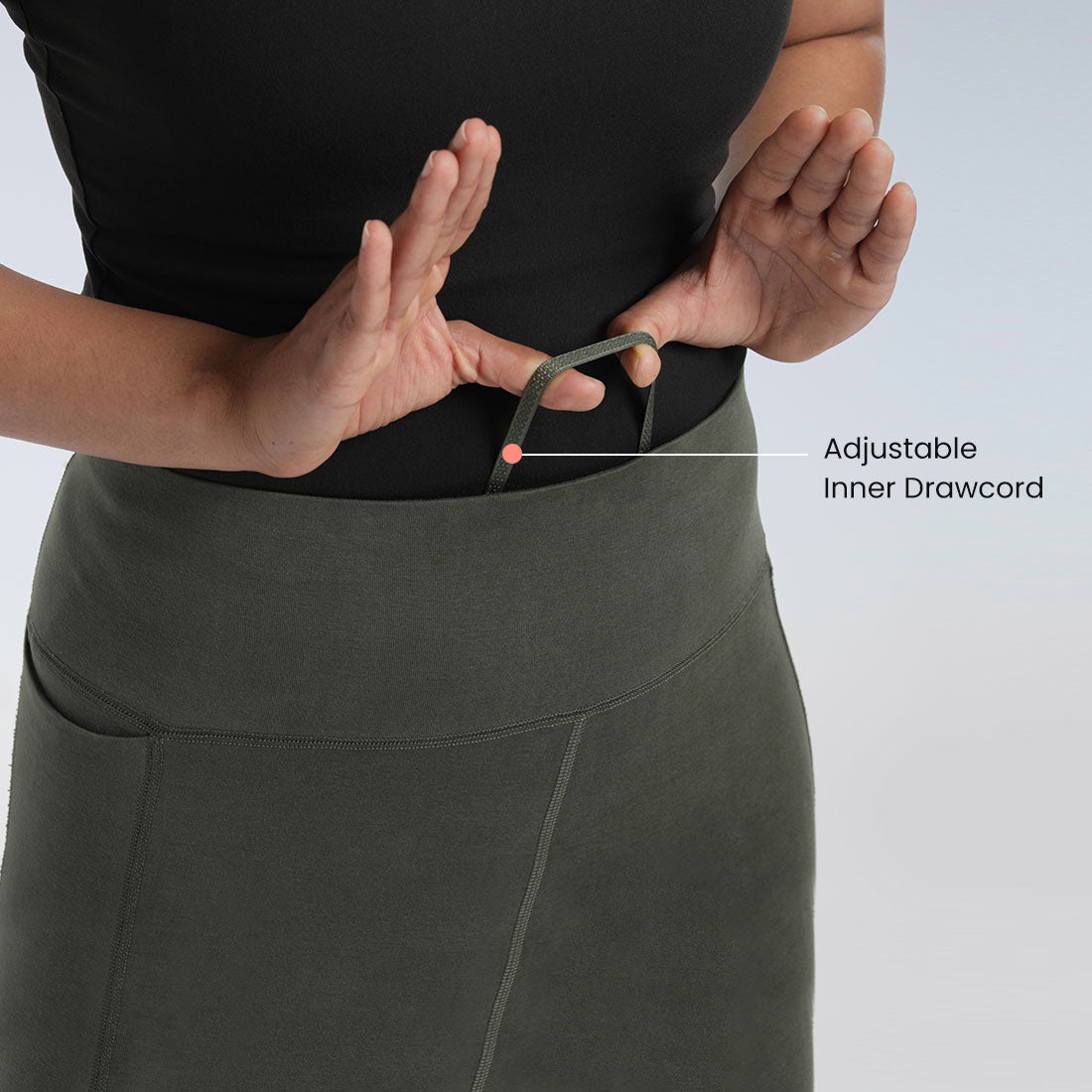 High Waisted Ankle Length Cotton Leggings with Pockets for Women